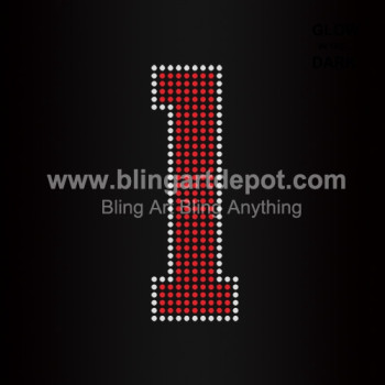 Number One Rhinestone Heat Transfers Number One Rhinestone Heat Transfers